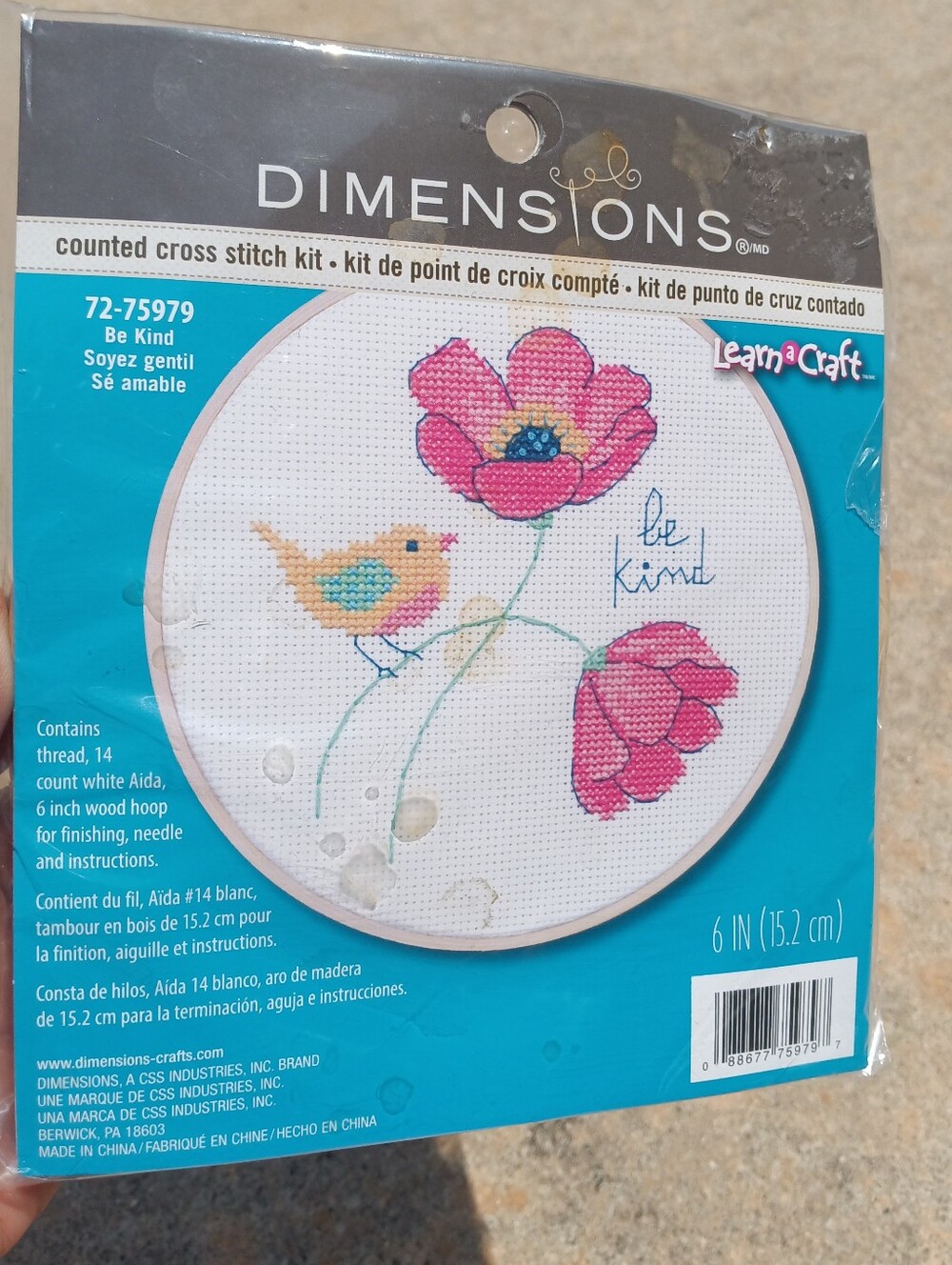 Dimensions Counted Cross Stitch Kit W Hoop Be Kind
